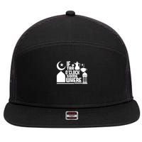 If Tar O Clock Somewhere Ramadan 7 Panel Mesh Trucker Snapback Hat