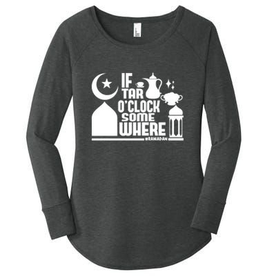 If Tar O Clock Somewhere Ramadan Women's Perfect Tri Tunic Long Sleeve Shirt