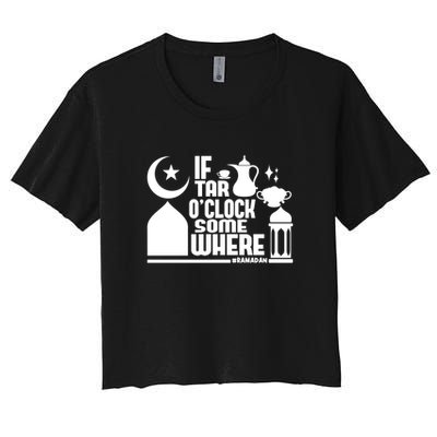 If Tar O Clock Somewhere Ramadan Crop Top