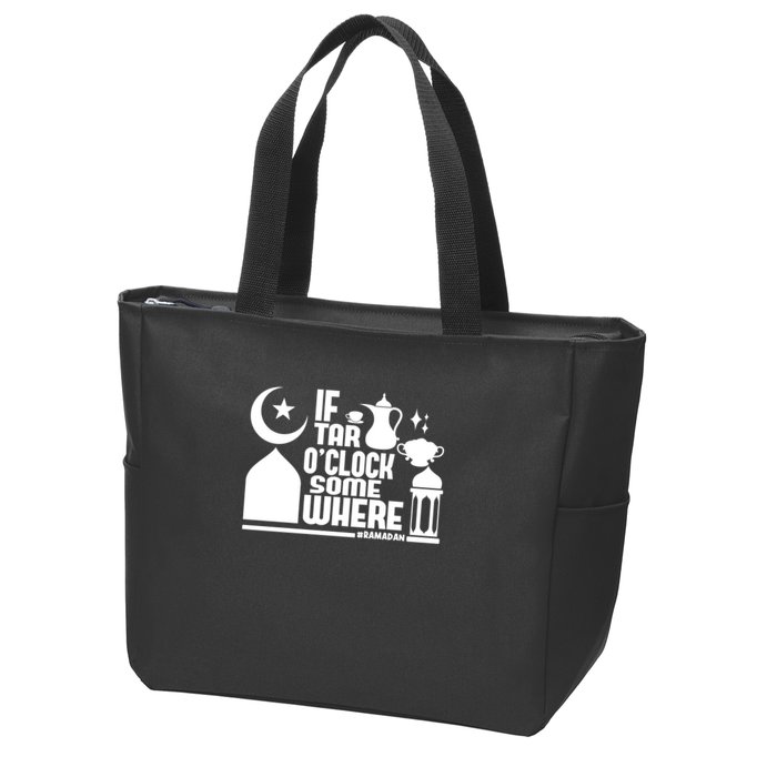 If Tar O Clock Somewhere Ramadan Zip Tote Bag