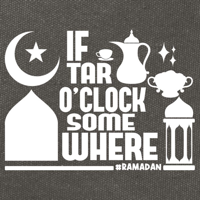 If Tar O Clock Somewhere Ramadan Cotton Canvas Backpack