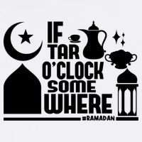 If Tar O Clock Somewhere Ramadan Garment-Dyed Sweatshirt