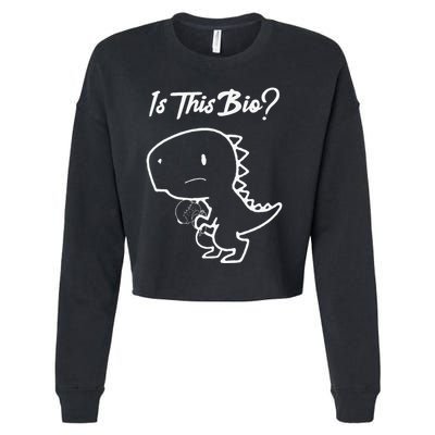 Is This Organic Funny Design Cropped Pullover Crew