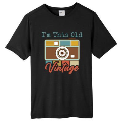 Im This Old I Am Vintage Not Old Camera Mom Dad Nana Papa Gift Tall Fusion ChromaSoft Performance T-Shirt