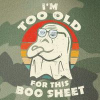 Im Too Old For This Boo Sheet Lazy Halloween Costume Ghost Legacy Tie Dye Trucker Hat