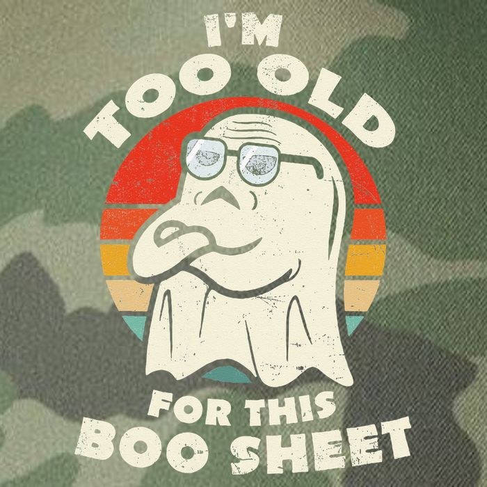 Im Too Old For This Boo Sheet Lazy Halloween Costume Ghost Legacy Tie Dye Trucker Hat