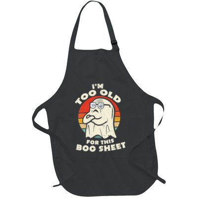 Im Too Old For This Boo Sheet Lazy Halloween Costume Ghost Apron