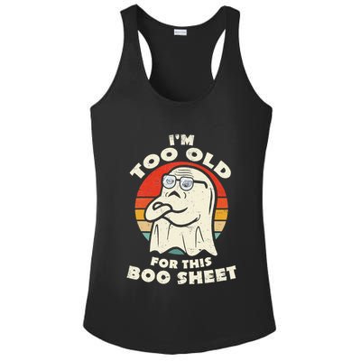Im Too Old For This Boo Sheet Lazy Halloween Costume Ghost Ladies PosiCharge Competitor Racerback Tank