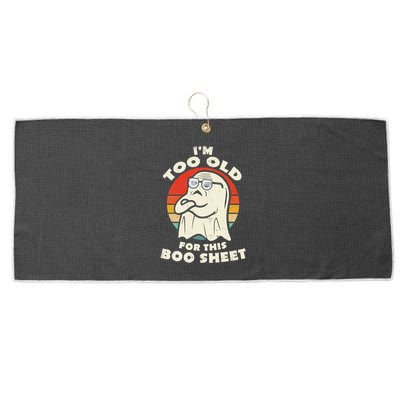 Im Too Old For This Boo Sheet Lazy Halloween Costume Ghost Large Microfiber Waffle Golf Towel