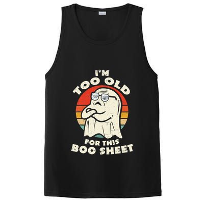 Im Too Old For This Boo Sheet Lazy Halloween Costume Ghost PosiCharge Competitor Tank