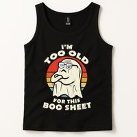 Im Too Old For This Boo Sheet Lazy Halloween Costume Ghost Tank Top