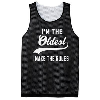 IM The Oldest I Make The Rules Mesh Reversible Basketball Jersey Tank