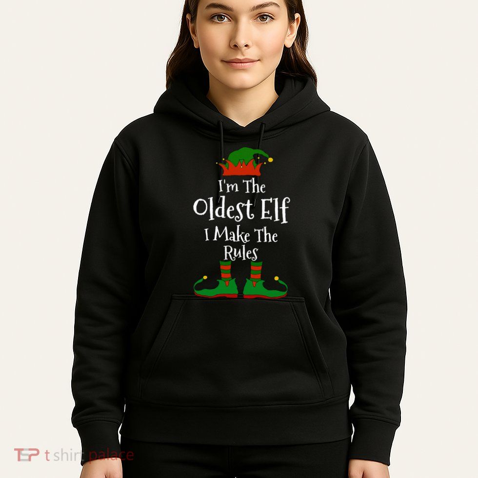 IM The Oldest Elf Family Matching Funny Christmas Hoodie