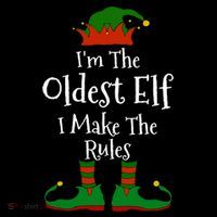 IM The Oldest Elf Family Matching Funny Christmas Tall T-Shirt