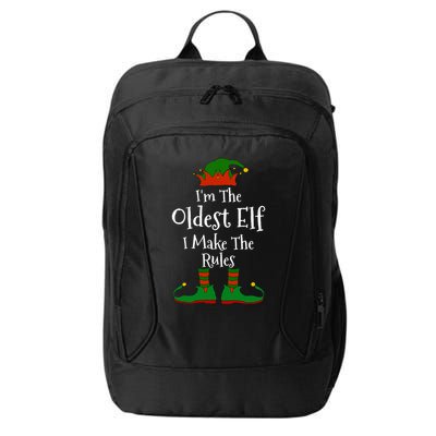 IM The Oldest Elf Family Matching Funny Christmas City Backpack