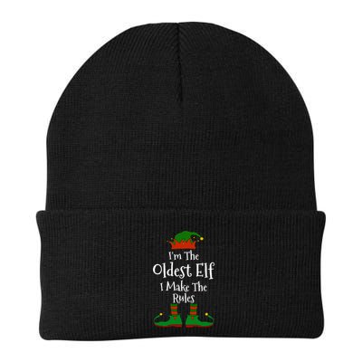 IM The Oldest Elf Family Matching Funny Christmas Beanie