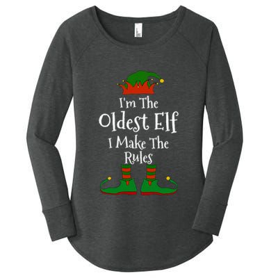 IM The Oldest Elf Family Matching Funny Christmas Women's Perfect Tri Tunic Long Sleeve Shirt