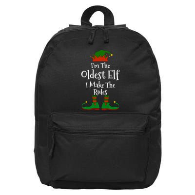 IM The Oldest Elf Family Matching Funny Christmas 16 in Basic Backpack