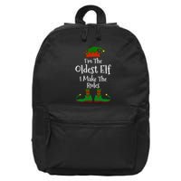 IM The Oldest Elf Family Matching Funny Christmas 16 in Basic Backpack