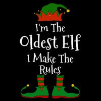 IM The Oldest Elf Family Matching Funny Christmas 16 in Basic Backpack