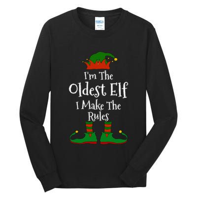 IM The Oldest Elf Family Matching Funny Christmas Tall Long Sleeve T-Shirt