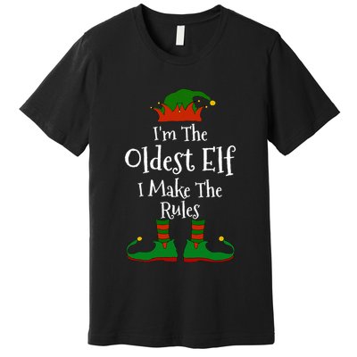 IM The Oldest Elf Family Matching Funny Christmas Premium T-Shirt
