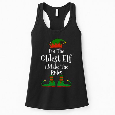 IM The Oldest Elf Family Matching Funny Christmas Womens Tank Top
