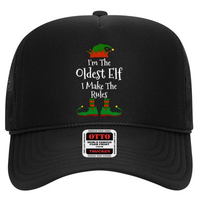 IM The Oldest Elf Family Matching Funny Christmas Trucker Hat
