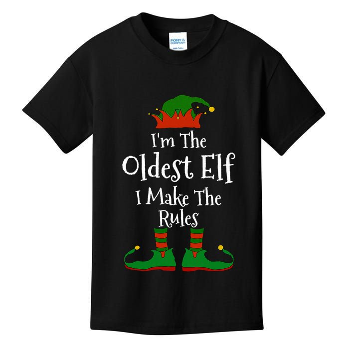 IM The Oldest Elf Family Matching Funny Christmas Kids T-Shirt