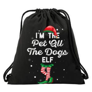 IM The Pet All The Dogs Elf Group Christmas Family Costume Drawstring Bag