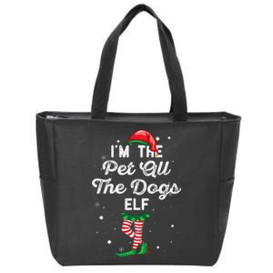 IM The Pet All The Dogs Elf Group Christmas Family Costume Zip Tote Bag