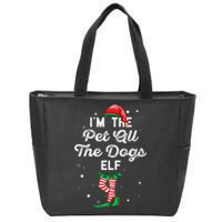 IM The Pet All The Dogs Elf Group Christmas Family Costume Zip Tote Bag