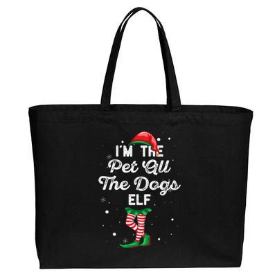 IM The Pet All The Dogs Elf Group Christmas Family Costume Cotton Canvas Jumbo Tote