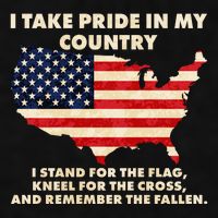 I Take Pride In My Country Distressed USA American Flag Map Ladies PosiCharge Tri-Blend Wicking Tank