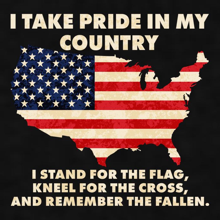 I Take Pride In My Country Distressed USA American Flag Map Ladies PosiCharge Tri-Blend Wicking Tank