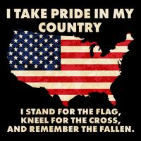 I Take Pride In My Country Distressed USA American Flag Map Impact Tech Backpack