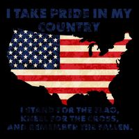 I Take Pride In My Country Distressed USA American Flag Map 16oz Travel Tumbler