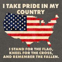 I Take Pride In My Country Distressed USA American Flag Map Cotton Canvas Backpack