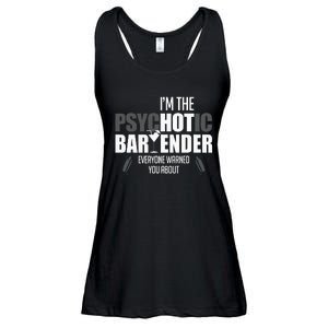 Im The Psychotic Bartender Everyone Warned You About Ladies Essential Flowy Tank