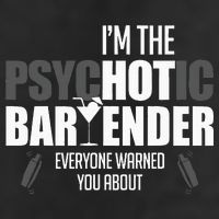 Im The Psychotic Bartender Everyone Warned You About Large Microfiber Waffle Golf Towel