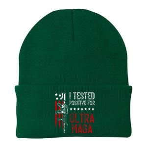 I Tested Positive For Ultra Maga Us Flag Protrump Ultra Maga Knit Cap Winter Beanie