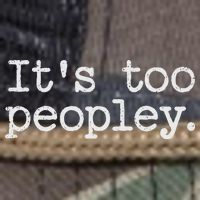 It's Too Peopley Novelty, Funny Introvert Saying Retro Rope Trucker Hat Cap