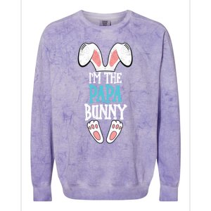 I'm The Papa Bunny Easter Day Funny Family Easter Pajama Meaningful Gift Colorblast Crewneck Sweatshirt