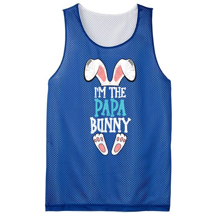 I'm The Papa Bunny Easter Day Funny Family Easter Pajama Meaningful Gift Mesh Reversible Basketball Jersey Tank