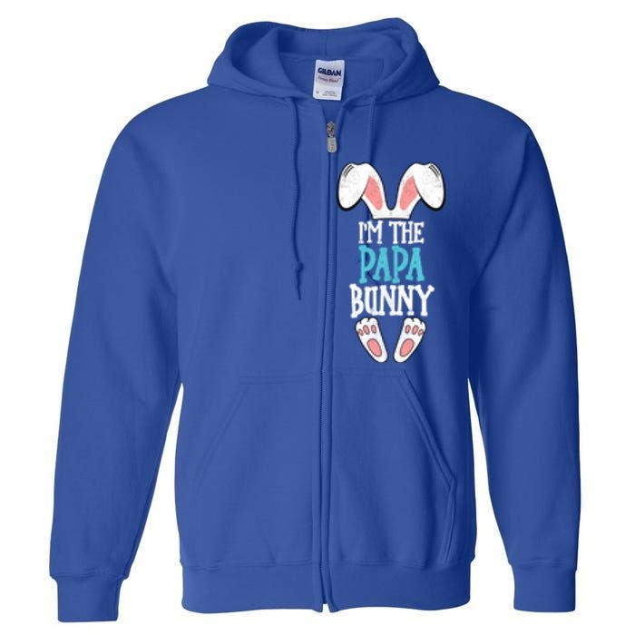 I'm The Papa Bunny Easter Day Funny Family Easter Pajama Meaningful Gift Full Zip Hoodie