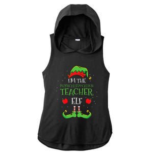 Im The Physical Education Teacher Elf Christmas Ladies PosiCharge Tri-Blend Wicking Draft Hoodie Tank