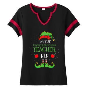 Im The Physical Education Teacher Elf Christmas Ladies Halftime Notch Neck Tee