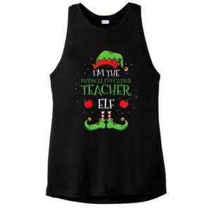 Im The Physical Education Teacher Elf Christmas Ladies PosiCharge Tri-Blend Wicking Tank