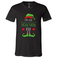 Im The Physical Education Teacher Elf Christmas V-Neck T-Shirt