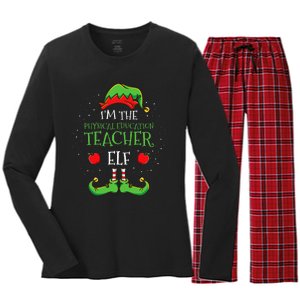 Im The Physical Education Teacher Elf Christmas Women's Long Sleeve Flannel Pajama Set 